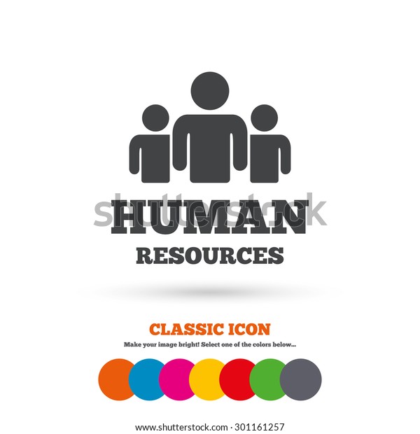 Human Resources Sign Icon Hr Symbol Stock Vector Royalty Free