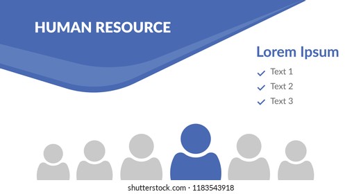 human resources. social post design. vector illustration. editable file for web banner.