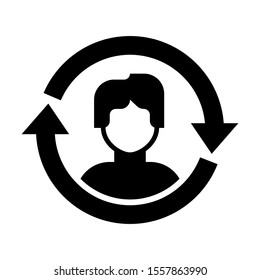 human resources solid black vetor icon