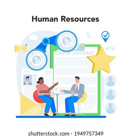 Human resources specialist concept. Idea of recruitment