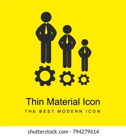 Human resources symbol bright yellow material minimal icon or logo design
