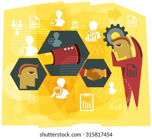 Human Resources Talent Search - Illustration