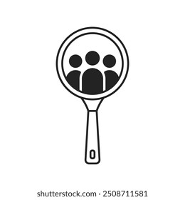 recursos humanos ou ícone de público-alvo. tendência abstrata design gráfico moderno hr logotipo elemento isolado em branco. conceito de sucesso gestão de negócios sinal ou serviço de solução corporativa