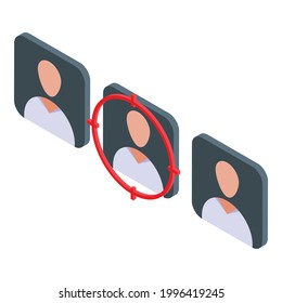 Human resources target icon. Isometric of Human resources target vector icon for web design isolated on white background