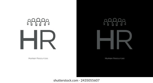 human resources text on white background