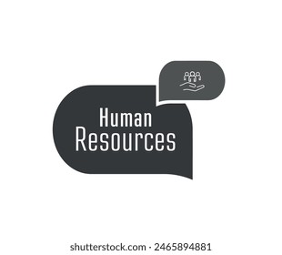 human resources text on white background