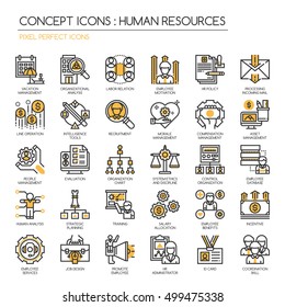 Human Resources , Thin Line and Pixel Perfect Icons