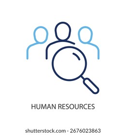 Human resources thin line vector icons.