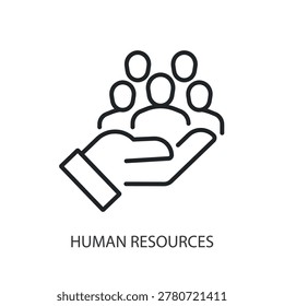 Human Resources thin line vector icons