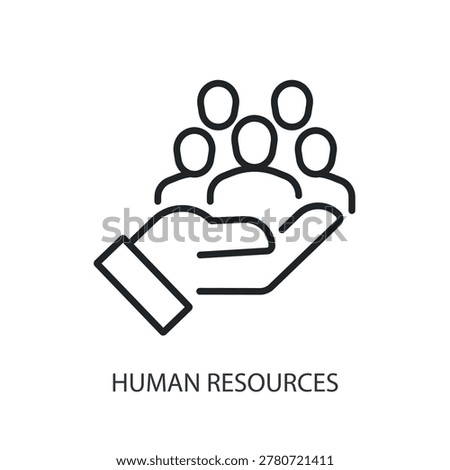 Human Resources thin line vector icons