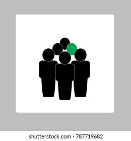 Human resources think differently business training concept icon