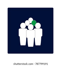 Human resources think differently business success concept single icon