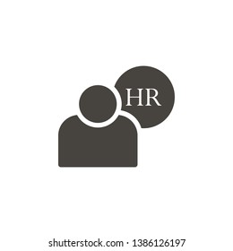 Human resources, user vector icon. Simple element illustrationHuman resources, user vector icon. Material concept vector illustration.