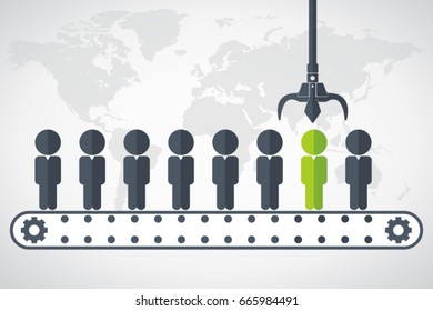 human resources vector banner design concept