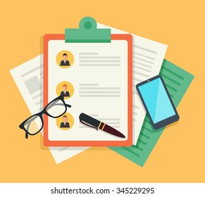 Human resources. Vector flat illustration