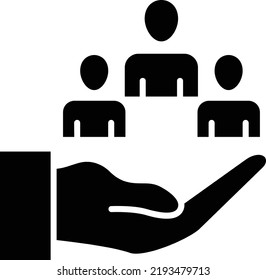 Human Resources vector icon. Can be used for printing, mobile and web applications.