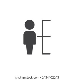 Human resources vector icon. filled flat sign for mobile concept and web design. User skills glyph icon. Symbol, logo illustration. Vector graphics