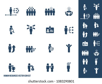 human resources vector icon set