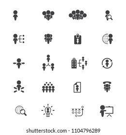 human resources vector icon set