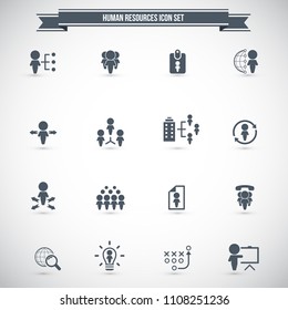 Human resources vector icon set