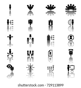 human resources vector icon set