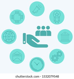 Human resources vector icon sign symbol