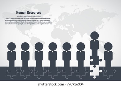 Human resources. Vector illustration.