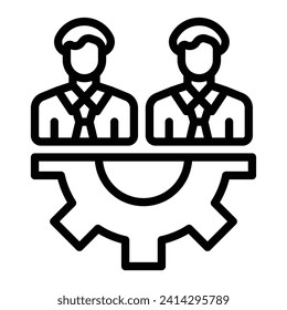 Human Resources Vector Line Icon Design