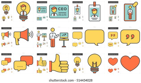 Human resources vector line icon set isolated on white background. Human resources line icon set for infographic, website or app. Scalable icon designed on a grid system.