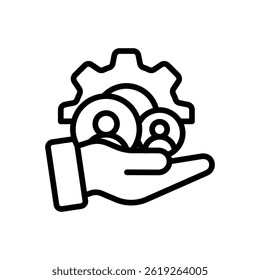 Human Resources Vector outline icon. Eps10 file 