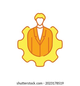 Signo de recursos humanos. Ilustración de los Objetivos de Desarrollo Sostenible. SDG. Pictograma para publicidad, web, aplicación móvil, promoción. Vector.
