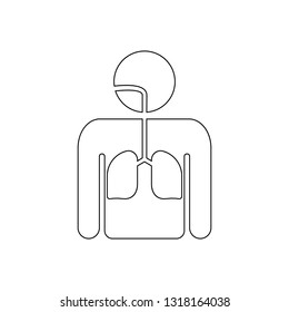 human respiratory system icon. Element of Human parts for mobile concept and web apps icon. Outline, thin line icon for website design and development, app development