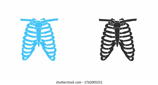 Human rib cage symbols. Vector design 