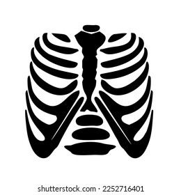 human ribcage design in black color