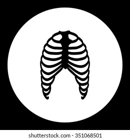 Vector Illustration Human Ribs Cage Symbol Stock Vector (Royalty Free ...