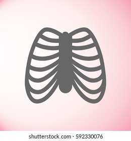 Human ribs breast icon