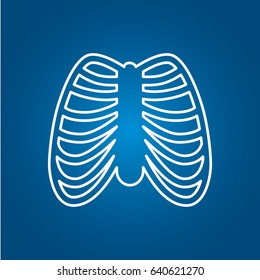 Human ribs breast icon