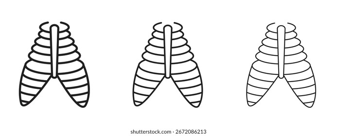 Human Ribs icon. Simple element illustration. Can be used for web and mobile.