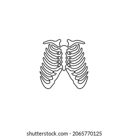 Human Ribs Icon Vector Illustration Design .