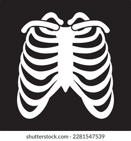 Diseño de ilustraciones vectoriales de iconos de costillas humanas