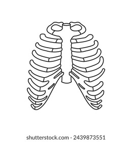 Human ribs icon vector illustration design .