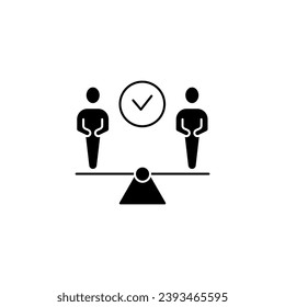 Icono de línea de concepto de derechos humanos. Ilustración de elemento simple. Diseño de símbolos de esquema de concepto de derechos humanos.