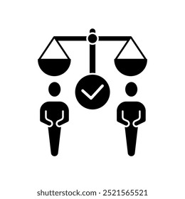 Symbol für die Menschenrechts-Konzeptlinie Einfache Element-Illustration.Human Right Konzept Skizze Symbol Design.