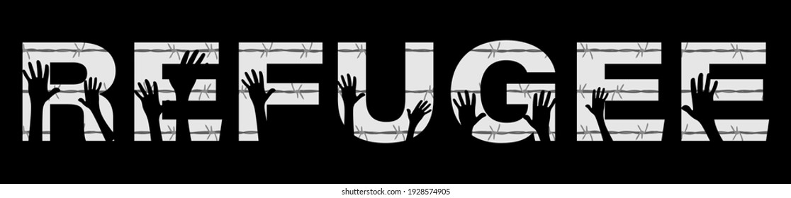 Concepto del Día de los Derechos HumanosDía Mundial de los Refugiados. 20 de junio vectorial. Antecedentes del concepto de inmigración internacional. Ilustración plana o fondo de concepto vectorial para diseño web, banner.