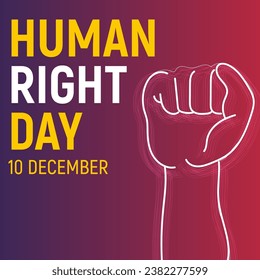 Human Right Day Hand Drawn Illustration Creative 