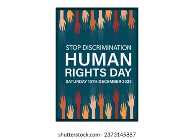 Human Right Day Poster Template | Editable Vector Source File.