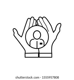 Human right icon, design template vector
