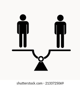 Human Right Icon. Equality in Law Symbol - Vector Logo Template.