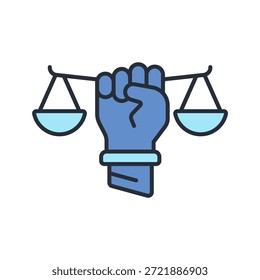 human right icon. vector.Editable stroke.linear style sign for use web design,logo.Symbol illustration.