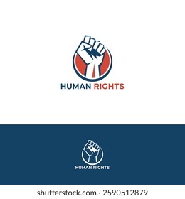 Human right logo design template